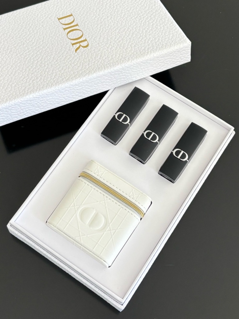 DIOR Lip Trio + Cannage Case with Charms